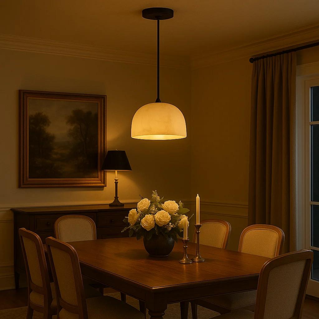 Marble Bowl Pendant Light